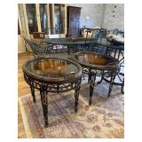 Pair of oval tray, top tables
