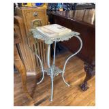 Green metal base stand