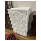 Four drawer wicker dresser
