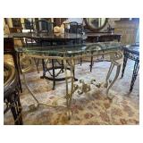 Heavy metal base console table