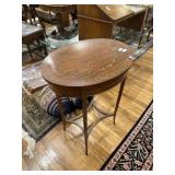 Oval painted table