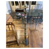 Ornate metal floor lamp