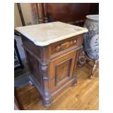 White marble top night stand