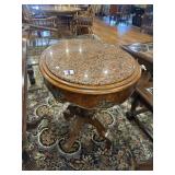 Pink marble top table