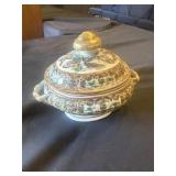 Antique scalloped thousand butterfly tureen