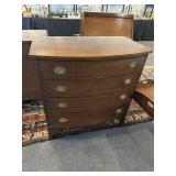Antique mahogany for drawer chest with inlay