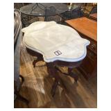 White marble top table