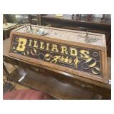 Light up billiard sign