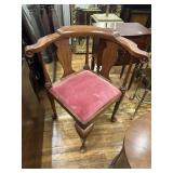 Solid cherry corner chair