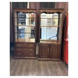 Two solid cherry bookcases