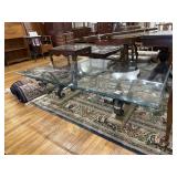 Glass top coffee table