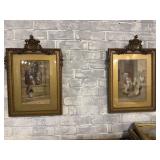 Pair French watercolors