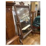 Large antique cheval floor mirror