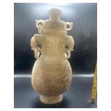 Antique oriental jade vase