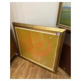 Gold and orange print