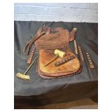 Leather musket bag and accessories