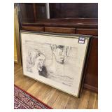 Abstract, male and female figure artwork