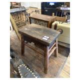 Small carved footstool
