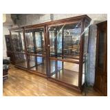 Set of three curio cabinets
