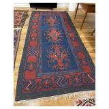 Red and blue tribal Rug