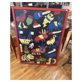 Mid-century cloth on board