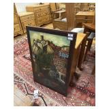 Unsigned Orahovats village scene oil on board