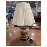 Red and white Asian design lamp