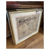 Johnson's, Delaware and Maryland map framed
