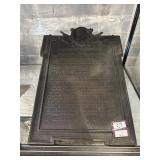 Metal Lincoln's Gettysburg speech plaque