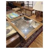 Wood frame mirror