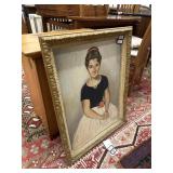 Signed Orahovats 1961 female figure portrait