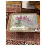 Judith Conrad flower scene oil on canvas