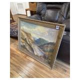 Landscape scene oil on canvas