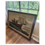Large ship scene Eldred Clark Johnson