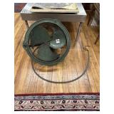 Vintage metal green fan