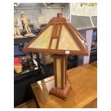 Stained glass mission style  lamp