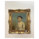 Signed antique religious oil on canvas