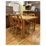 Vintage dining room table and four chairs