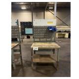 Industrial Workbench with Storage Bins