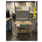 Industrial Workbench with Parts Organizer