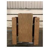 Folding Table with Chairs - Wood Grain Finish