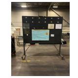 Mobile Pegboard Display - Double-Sided, Rolling