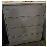 Lateral File Cabinet - 4 Drawer - Gray