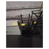Industrial Metal Stacking Cart with Yellow Tags