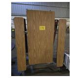 Folding Table with Wood Laminate Finish and...