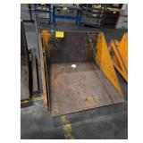 Industrial Steel Hopper Bin - Heavy Duty, Yellow