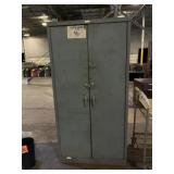 Industrial Gray Steel Storage Cabinet with...