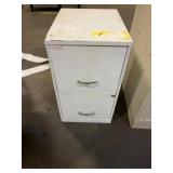 Two-Drawer Metal Filing Cabinet - White Office...