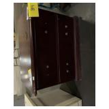 Two-Drawer Wooden Filing Cabinet Dark Finish