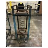 Industrial Spring-Loaded Material Handling Cart